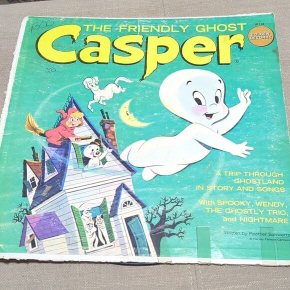 Casper A Trip Through Ghostland In Story And Songs record, VHS, book bundle - Picture 6 of 10